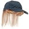 Men's Adult Gray Baseball Cap with Blonde Bangs