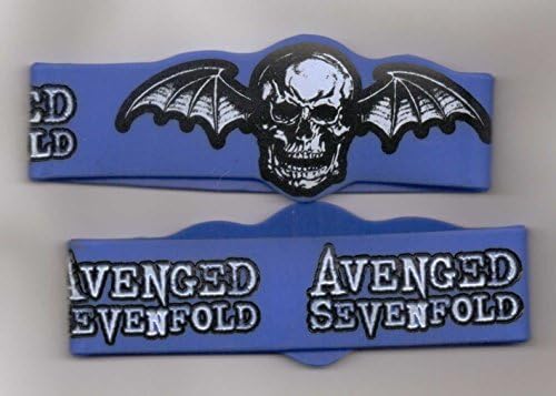 Avenged Sevenfold Blue Death Bat Silicone Wristband