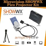 Microvision ShowWX Laser PicoP Projector + VGA Dock + Extra Battery and Mini Tripod