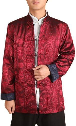 BoutiqueOrient Men's Chinese Traditional Style Double Side Kung Fu Jacket, XXL