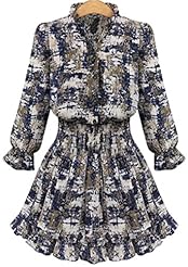 Corset Empire   Waistline Fall Winter Lace Vintage Polyester Sweater High-Neck Party Dress/Tunic 