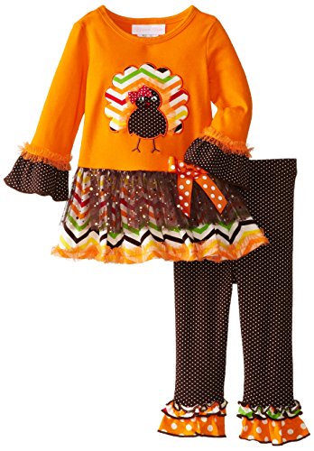 Bonnie Baby Girls' Chevron Turkey Legging Set
