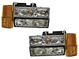 NEW CHEVY OEM STYLE HEADLAMPS HEADLIGHTS-8PC SET SILVERADO-SUBURBAN-BLAZER