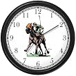Thoroughbred Racehorse and Jockey Driving Down the Stretch Horse Wall Clock by WatchBuddy Timepieces (Slate Blue Frame)