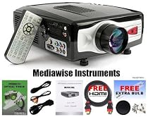 LCD Video Projector (Includes HDMI Cable & Extra Bulb) Great for DVD, Wii, XBox, Playstation
