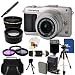 Olympus E-PM2 Mirrorless Micro Four Thirds Digital Camera with 14-42mm f/3.5 - 5.6 II Lens (Silver) Kit. Includes: 0.45X Wide Angle Lens, 2X Telephoto Lens, 3 Piece Filter Kit (UV-CPL-FLD), 16GB Memory Card, Tripod, Slave Flash, Carrying Case & More!