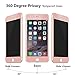 iPhone 6s Plus Privacy Screen Protector,WONFAST Anti-Spy 4-Way 360 Degree Privacy Full Protective Guard Edge to Edge Tempered Glass Screen Protector for Apple iPhone 6 Plus (Rose Gold/Privacy)