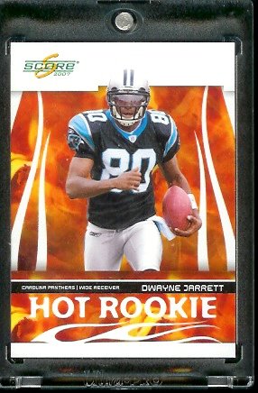 2007 Score Hot Rookie # HR-9 Dwayne Jarrett Carolina Panthers Football Card - Mint Condition - Shipped in Protective Display Case !
