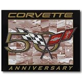 Nostalgic Chevy Corvette Tin Sign : 50th Anniversary