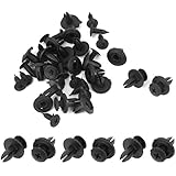 Car Bumper Fender 6mm Hole Black Plastic Rivets Fasteners 20 Pcs