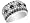 Black & White Diamond 1.5 Carat (ctw) Cluster Ring in 14K White Gold, Size 4.5