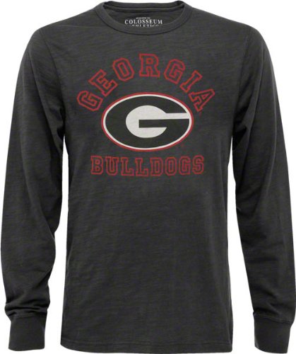 Georgia Bulldogs Charcoal Vintage Avalanche Slub Long Sleeve Tee