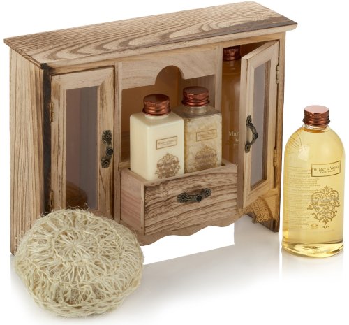 Childrens Toyshop   : Winter in Venice - Warm Vanilla Marshmallow Wooden Cupboard - Pamper Gift Set