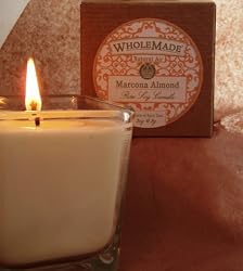 Marcona Almond Pure Soy Candle, 7 oz Glass