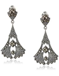 Sterling Silver and Marcasite Dangle Earrings