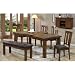 Dining Table with Butterfly Leaf and 4 Dining Chairs and Side Bench in Rusitc Oak Finish #AD 91450,91451,91452