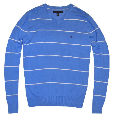 Tommy Hilfiger Men Striped V-Neck Sweater