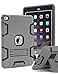 TOPSKY iPad Pro 9.7 Case, iPad A1673 /A1674 /A1675 Case, Heavy Duty Rugged Kids Proof Shockproof Silicone + Plastic Full Body Hybrid Sturdy Protective Cover Case for iPad Pro 9.7 Grey Black