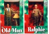 Christmas Story Old Man 12 & Ralphie 10 Figure Set Of 2