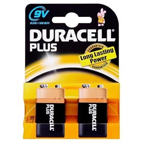 Duracell Plus MN1604 Alkaline 9 V Battery - 2-Pack
