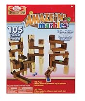 Ideal Amaze 'N' Marbles 105 Piece Classic Wood Construction Set

