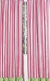 Pink and Green Olivia Stripe Window Treatment Panels by Sweet Jojo Designs - Set of 2