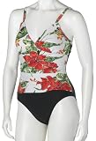 Fantasizer Women's Island Orchid 1 Piece Camisole Tank Suit with Shirring