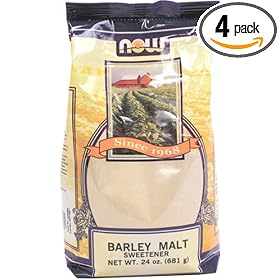 NOW Foods Barley Malt Mix Powder,  24 Ounce Bags (Pack of 4)