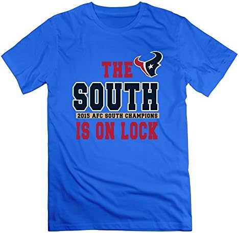 Shichuang Men's NFL Houston Texans 2015 AFC South Division Champions T-shirt XL RoyalBlue