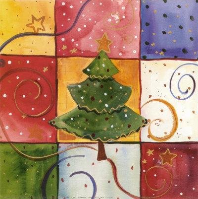 Christmas Tree by Carol Robinson 6.00X6.00. Art Poster Print