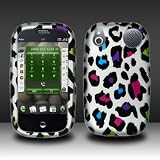 Best Price Rubberized Silver Green Pink Blue Purple Colorful Leopard Snap on Design Case Hard Case Skin Cover Faceplate for Palm Pre 2 + Free Cell Phone Bag