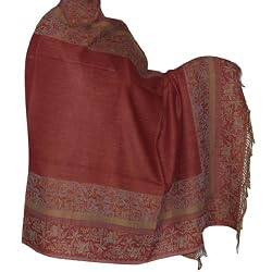 Wool Accessories Jamawar Shawl Wrap 80 x 40 inches