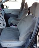 Exact Seat Covers, SN25 V4, 2011-2012 Toyota Sienna LE and SE 8 Passenger Van Complete Set Exact Fit Seat Covers, Taupe Velour