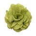 Apple Green Linen Rose Fabric Flower Hair Clip & Pin Brooch: F10016