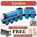 Gordon from Thomas The Tank Engine Wooden Train Set - Free 2 Pieces of Track & Free Toby Train