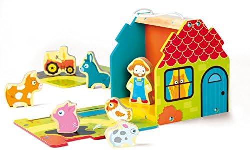 Neat-Oh! Stow and Play Wooden Farm House with Coloring Book