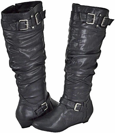 Bamboo Tamara-03N Black Women Casual Boots
