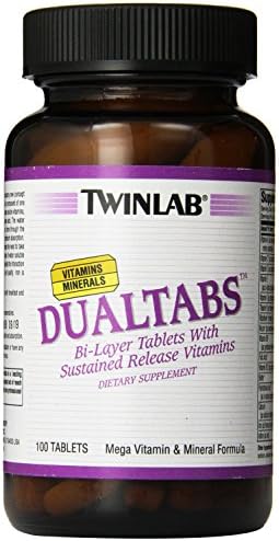 Twinlab Dual Tabs, Mega Vitamin and Mineral Formula, 100 Tablets