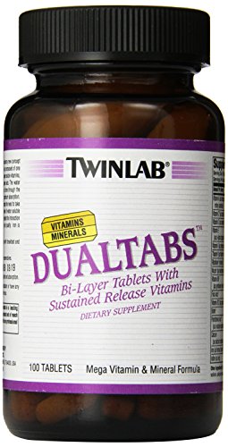 Twinlab Dual Tabs, Mega Vitamin and Mineral Formula, 100 Tablets