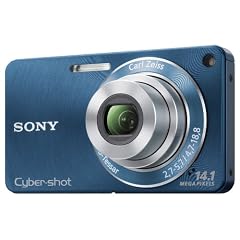 Sony DSC-W350L Digitalkamera (14 Megapixel, 4-fach opt. Zoom, 26 mm Weitwinkelobjektiv, 6,9 cm (2,7 Zoll) Display, bildstabilisiert) blau