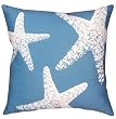 Starfish Nautical Reversible Indoor/Outdoor Weather Resistant Fabric Pillows (Set of two 20 inch)