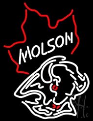 Molson Buffalo Sabres Nhl Neon Sign 31" Tall x 24" Wide x 3" Deep