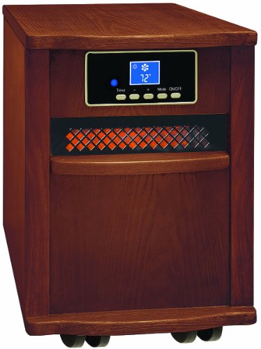 Comfort Zone® Walnut Finish Fan-Forced Digital Infrared Quartz Heater CZ2011W