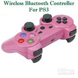 Pink Wireless Bluetooth Six Axis Dualshock Game Controller for Sony PS3