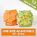 FuzziBunz Adjustable First Year Pocket Diaper - in The Wild - M/L/XL - Snap