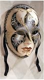 9" Exotic Venetian Wall Mask Signora Seria and Joker Allegro Carnival Masks