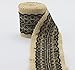 Set of 4 Natural Jute Burlap Rolls Ribbon with Lace 2.3