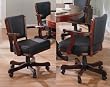 Solid Oak Upholstered Arm Chair By Coaster Furniture