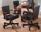 Solid Oak Upholstered Arm Chair By Coaster Furniture