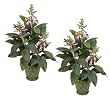 TWO Pre-Potted 26" Artificial Foxglove Flower Plants for Home Decoration_Pink